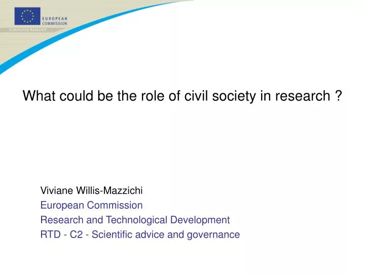 what could be the role of civil society in research