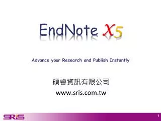 endnote x 5 advance your research and publish instantly