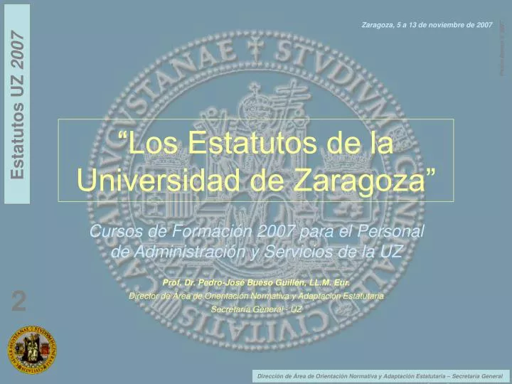 los estatutos de la universidad de zaragoza