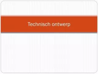 technisch ontwerp