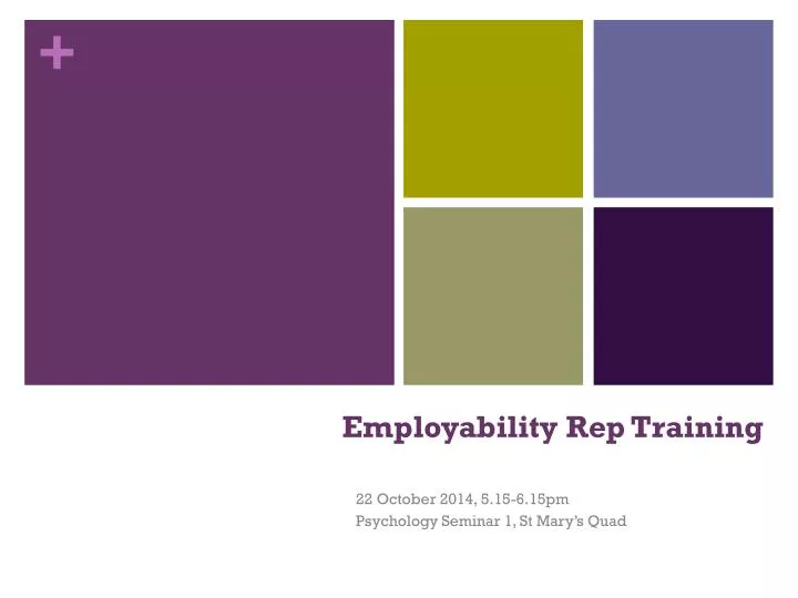 employability rep training
