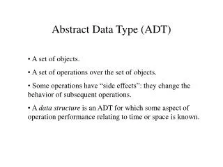 Abstract Data Type (ADT)