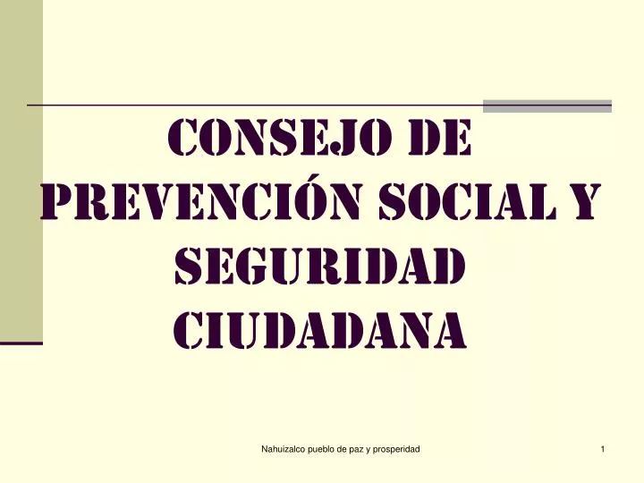 consejo de prevenci n social y seguridad ciudadana