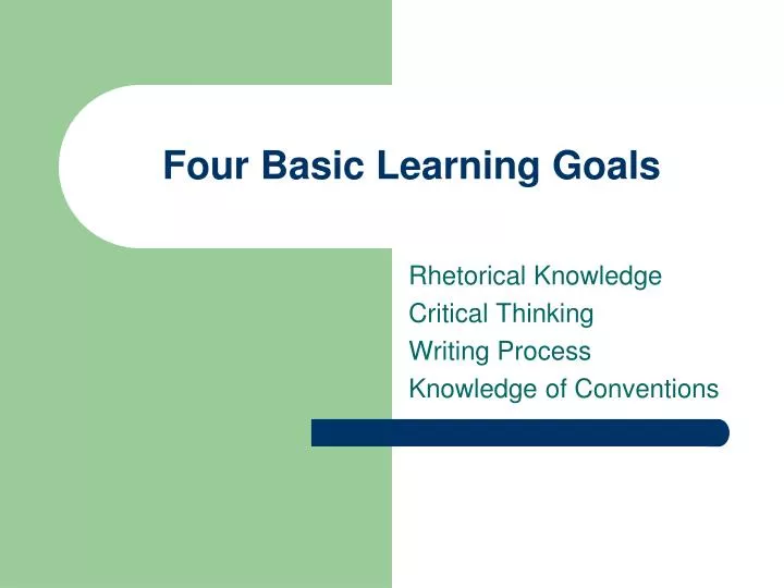 four basic learning goals