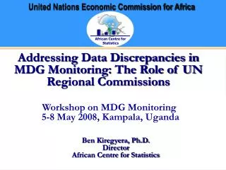 Addressing Data Discrepancies in MDG Monitoring: The Role of UN Regional Commissions