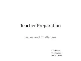 Teacher Preparation