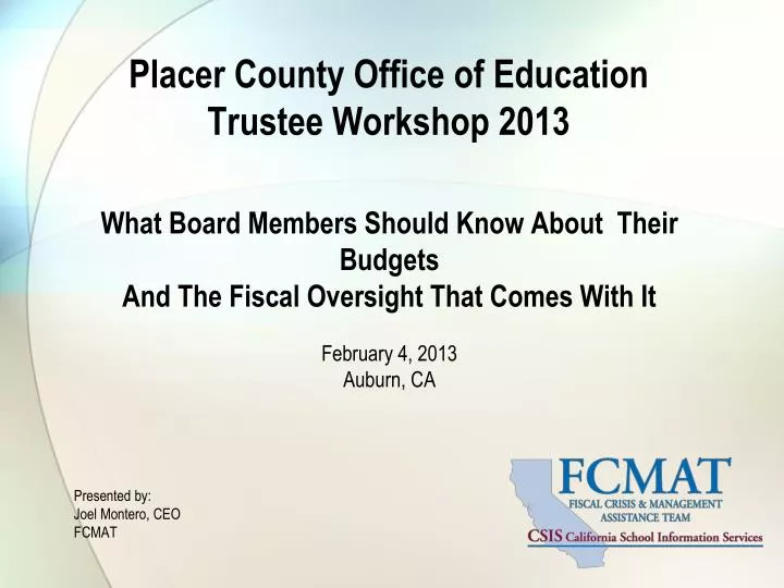 placer county office of education trustee workshop 2013