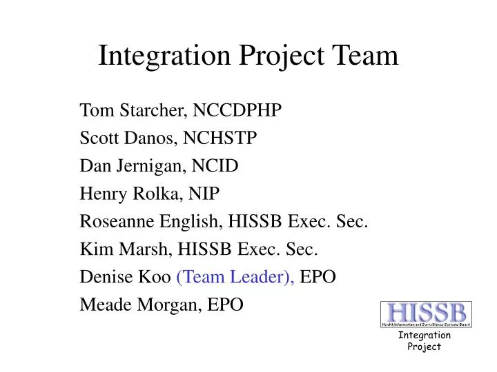 integration project team