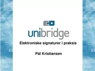 elektroniske signaturer i praksis p l kristiansen