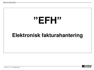 efh elektronisk fakturahantering