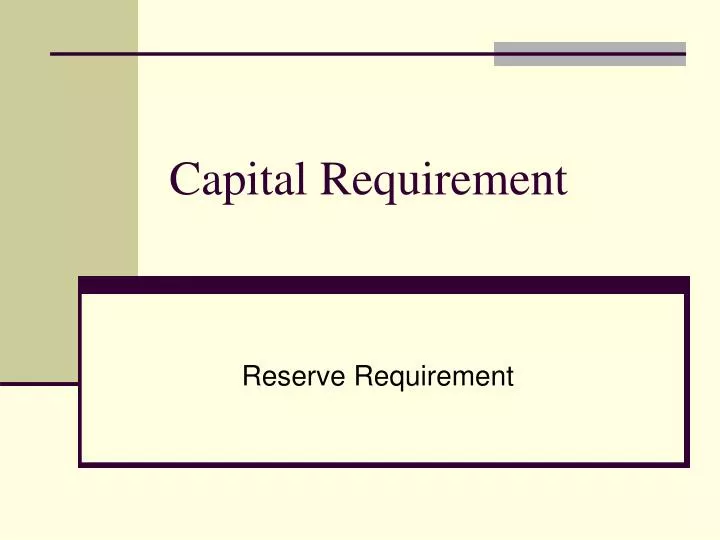 capital requirement