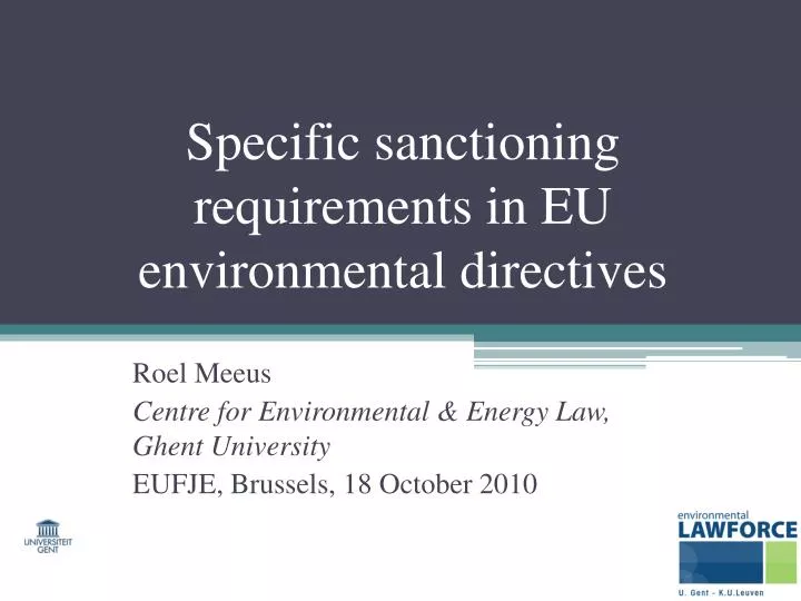specific sanctioning requirements in eu environmental directives