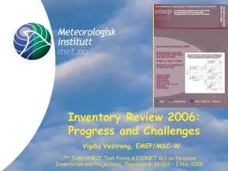 Inventory Review 2006: Progress and Challenges