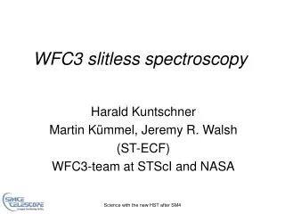 WFC3 slitless spectroscopy