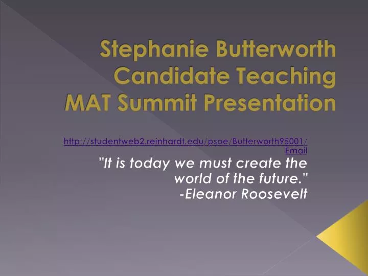 stephanie butterworth candidate teaching mat summit presentation
