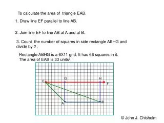 To calculate the area of triangle EAB.