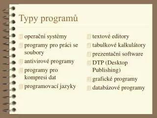 typy program