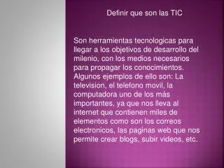 definir que son las tic