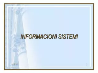 informacioni sistemi