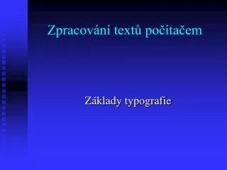 zpracov n text po ta em
