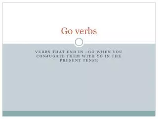 Go verbs