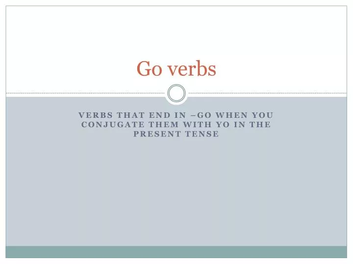 go verbs