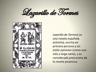 Lazarillo de Tormes