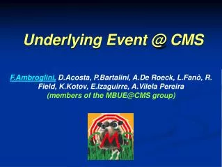 Underlying Event @ CMS