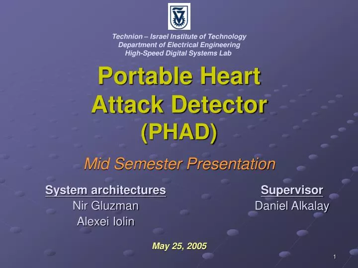 portable heart attack detector phad mid semester presentation