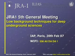 IAP, Paris, 20th Feb 07 WIFI: 556 A0 DA DA 1