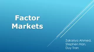 Factor Markets