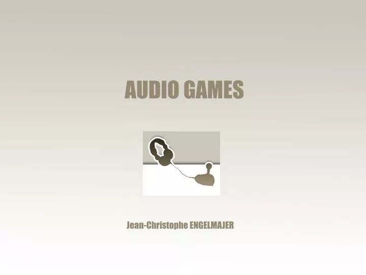 audio games