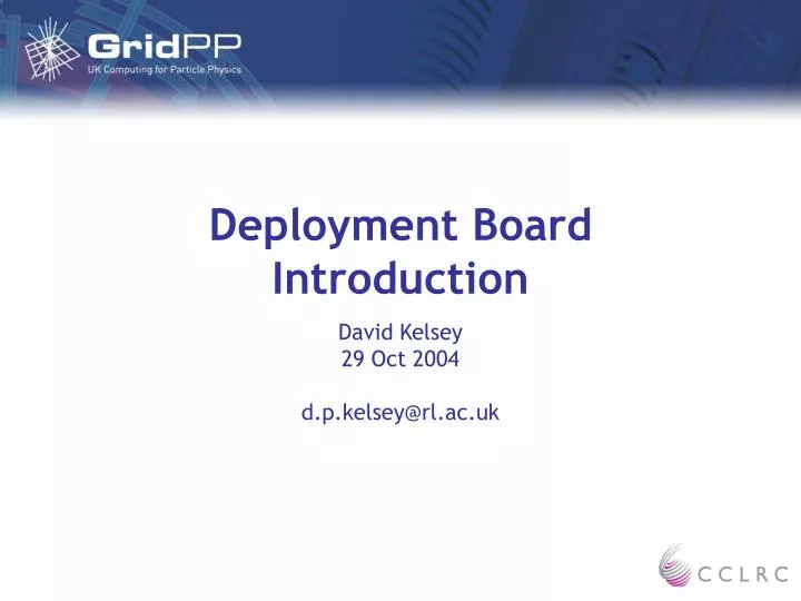 deployment board introduction