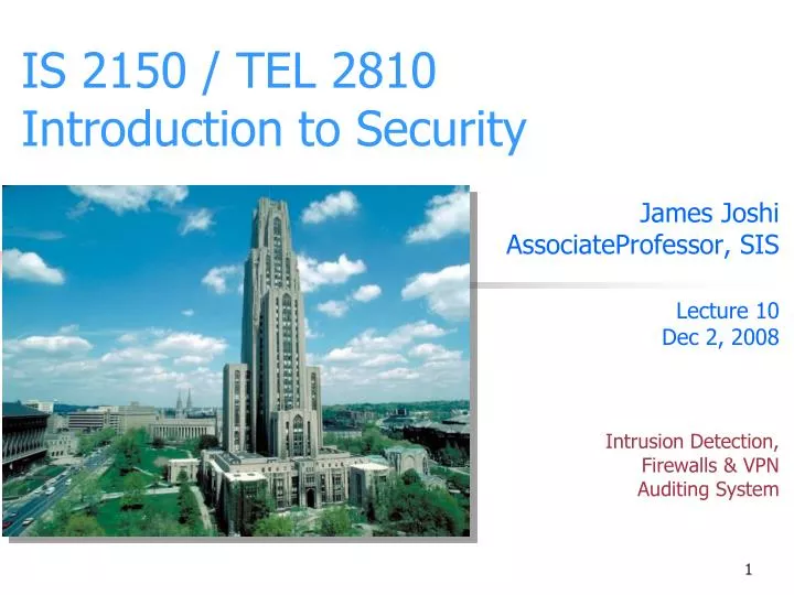 is 2150 tel 2810 introduction to security