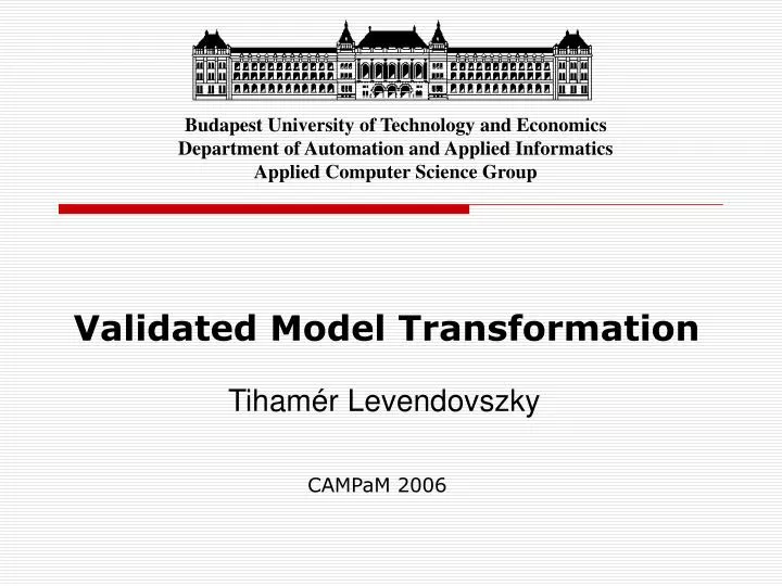 validated model transformation