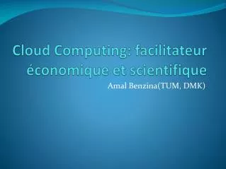 cloud computing facilitateur conomique et scientifique