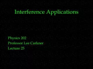 Interference Applications