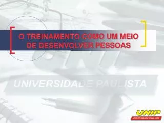 o treinamento como um meio de desenvolver pessoas