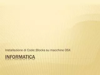 installazione di code blocks su macchine osx