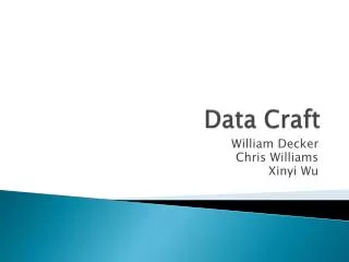Data Craft
