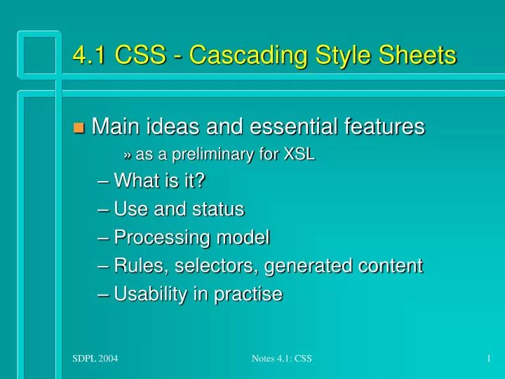 4 1 css cascading style sheets