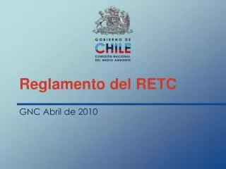 reglamento del retc