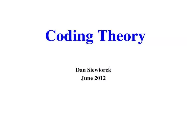 coding theory