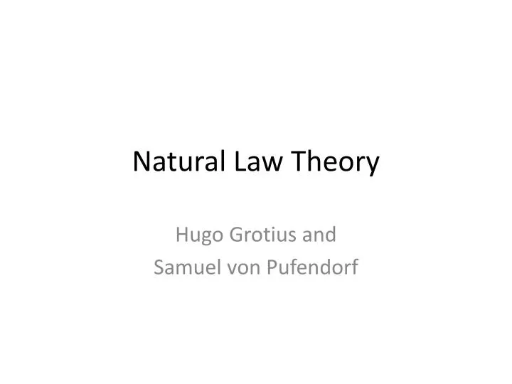 natural law theory
