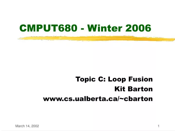 cmput680 winter 2006