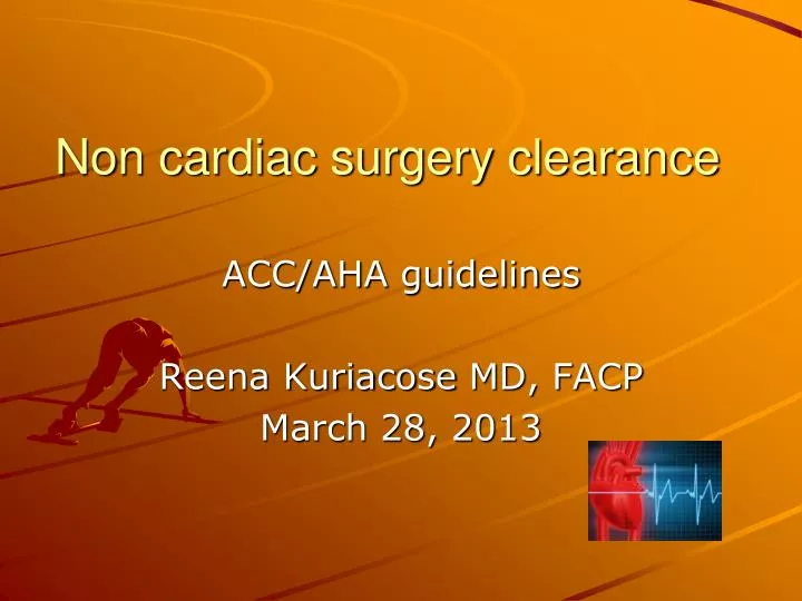 non cardiac surgery clearance