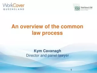 An overview of the common law process