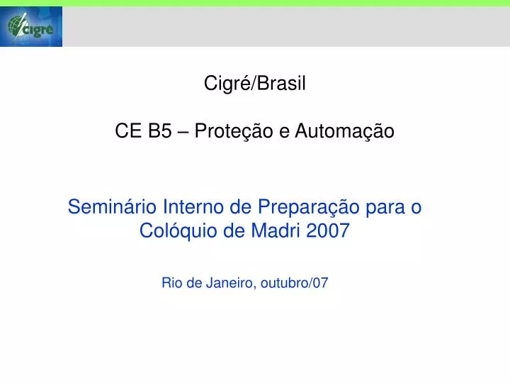 cigr brasil ce b5 prote o e automa o