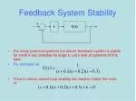 Feedback System Stability - slide 1