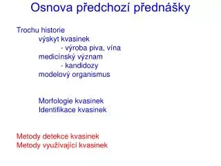 osnova p edchoz p edn ky